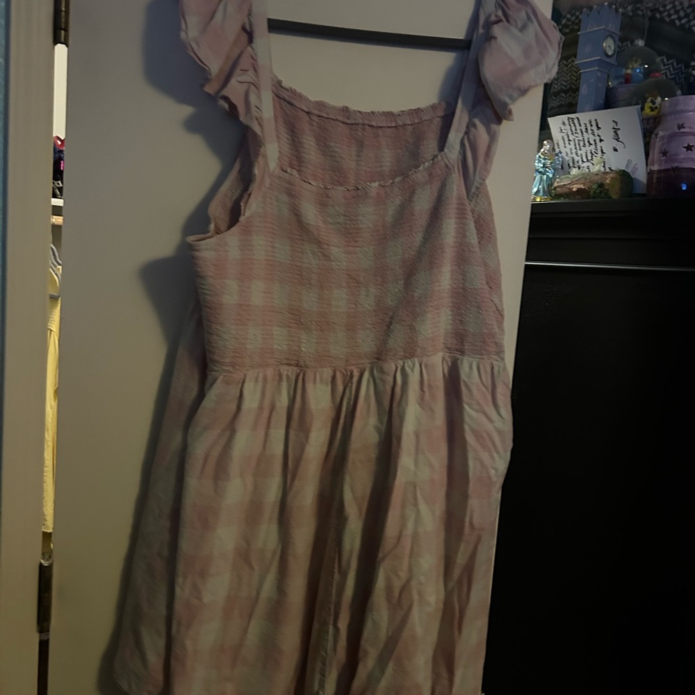 Old Navy Pink Gingham womens Dress size 4xl